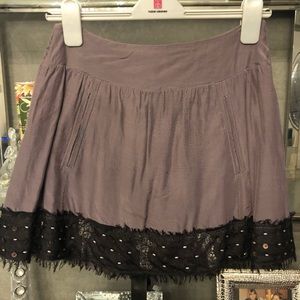 EUC free people purple boho mini skirt